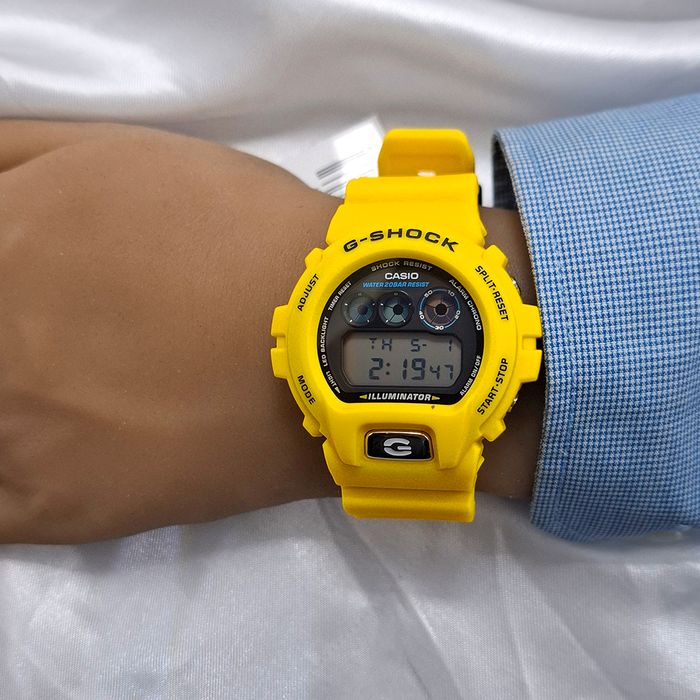 Relógio G-SHOCK masculino digital amarelo DW-6900TR-9DR - aconfianca